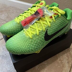 Nike Vapor Edge Kobe 6 Grinch cleats.